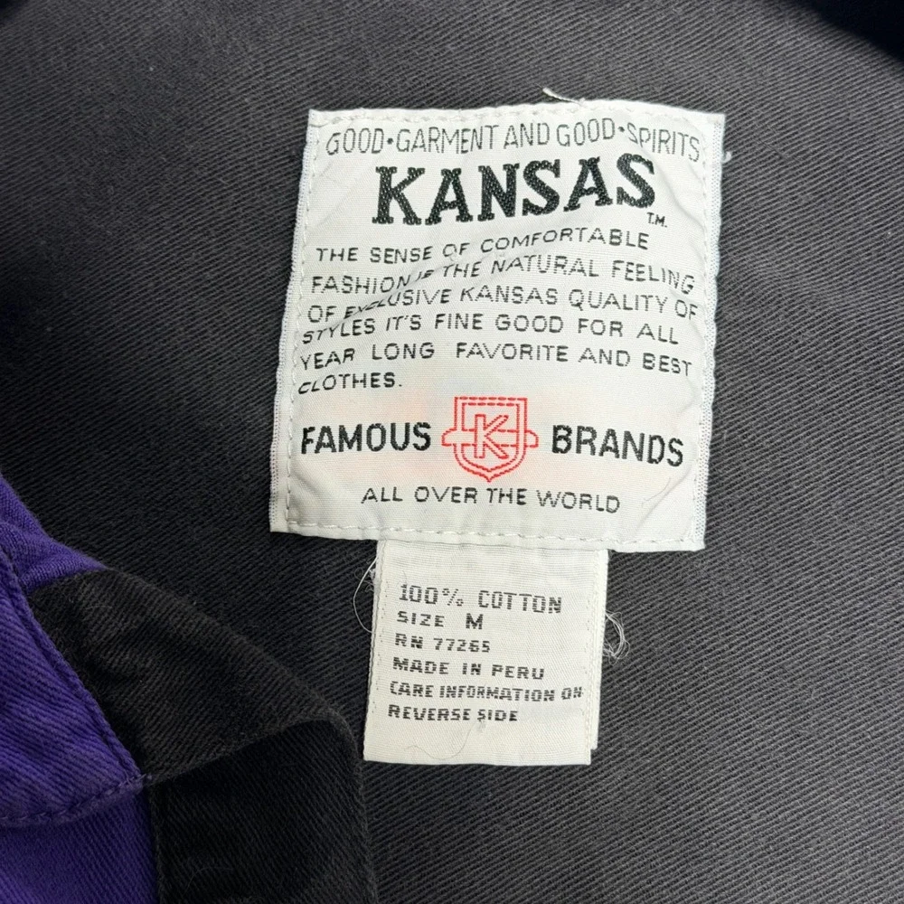 Kansas Jeans International Colorblock Shirt Mens Medium Africa Map Cotton Peru - Picture 6 of 8